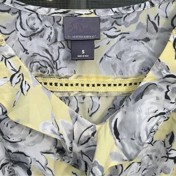 Motherhood Yellow and Gray Floral Maternity Dress Small 💛 - Picture 2 of 10